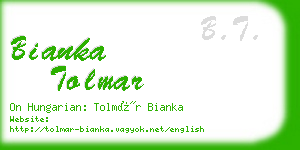 bianka tolmar business card